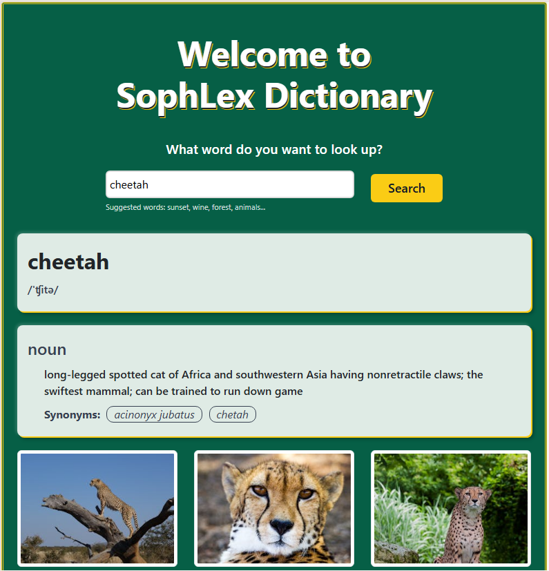 SophLex Dictionary App